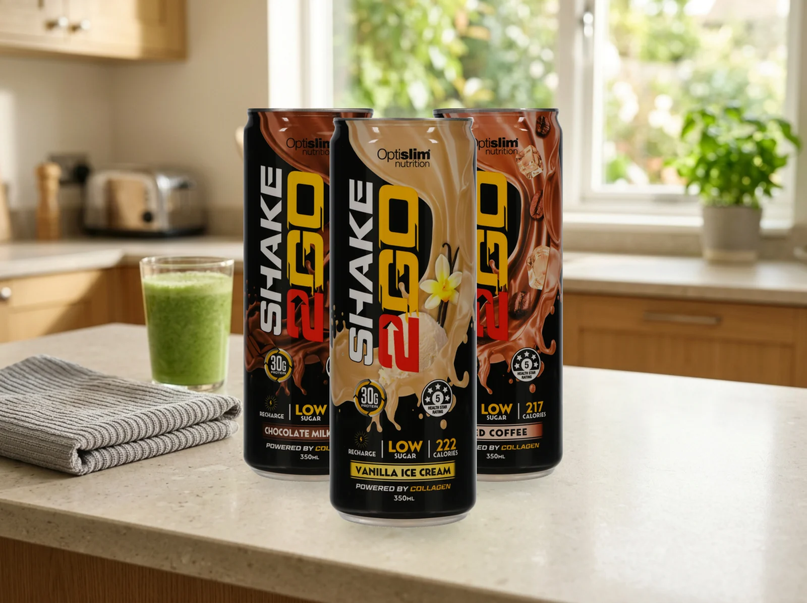 Shake 2GO ready-to-drink protein cans